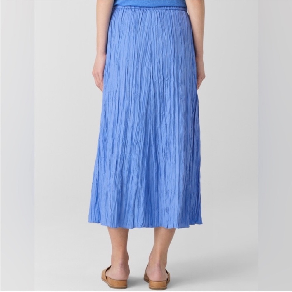 NWT Eileen Fisher Crushed Silk Maxi Skirt - Picture 4 of 7